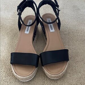 Steve Madden Black Women's Espadrille Sandals - 9.5